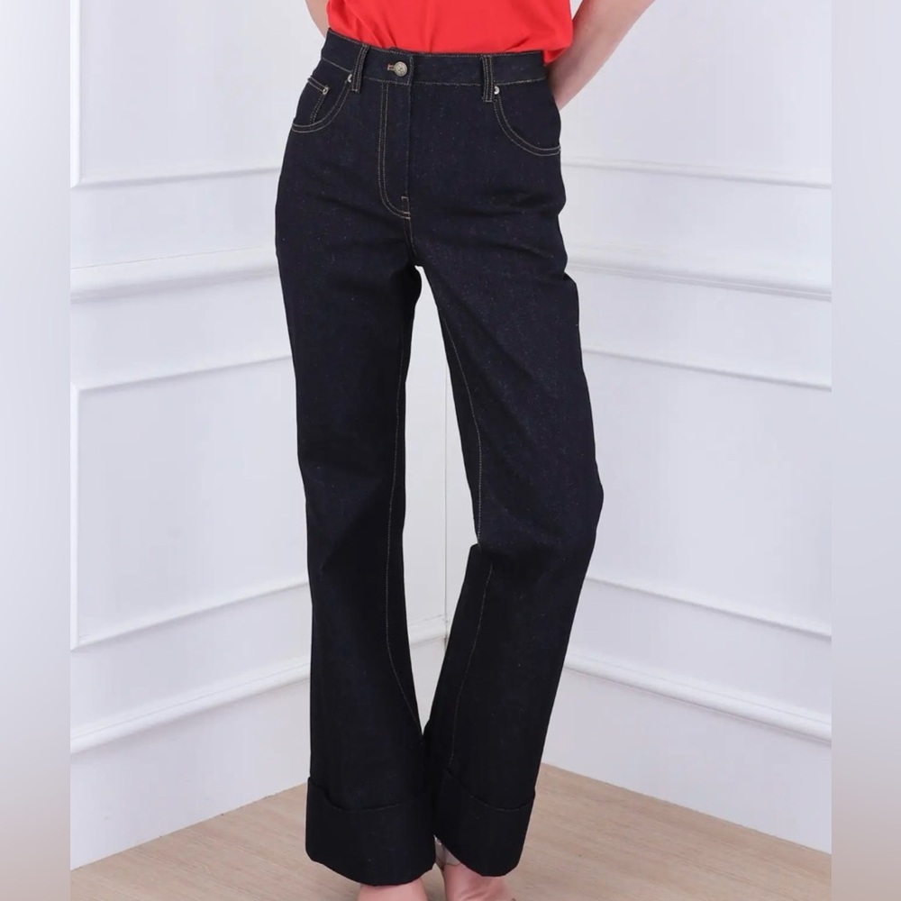 LVIR Wide-leg Cuff designer Jeans